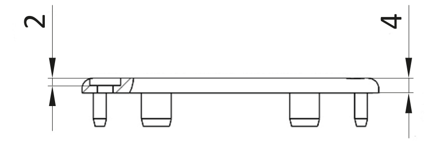 Zaślepka czołowa dla kanału kablowego 40x80